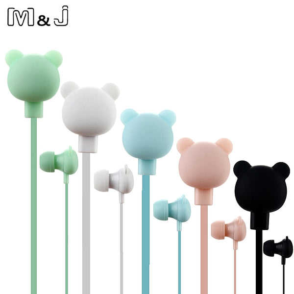 M&J Colorful Cartoon Cute Earphone