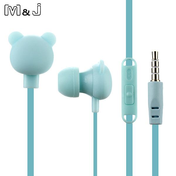 M&J Colorful Cartoon Cute Earphone