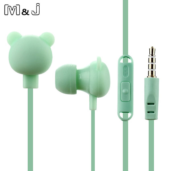 M&J Colorful Cartoon Cute Earphone