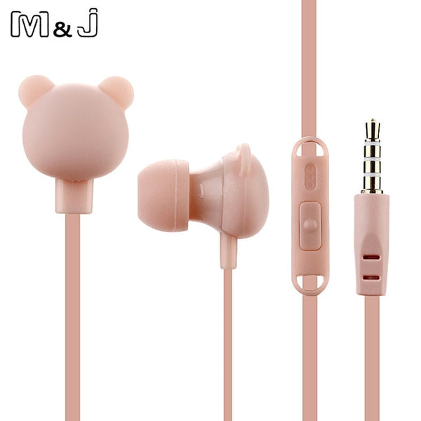 M&J Colorful Cartoon Cute Earphone