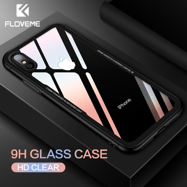 FLOVEME Tempered Glass Phone Case