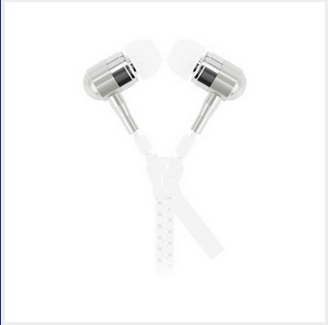 Hangrui zipper earphone 3.5mm inin-ear earphones with mic