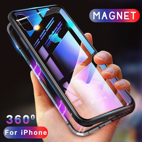 Magnetic Adsorption Flip Case for iPhone